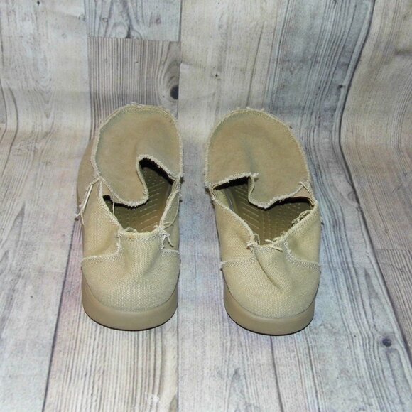 CROCS Santa Cruz Khaki Canvas Loafers Mens Size 13 - Picture 5 of 7
